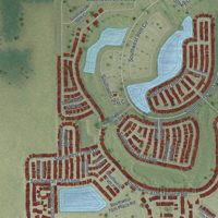 Second close-up of the map of On Top of the World, Florida print showing more streets and buildings