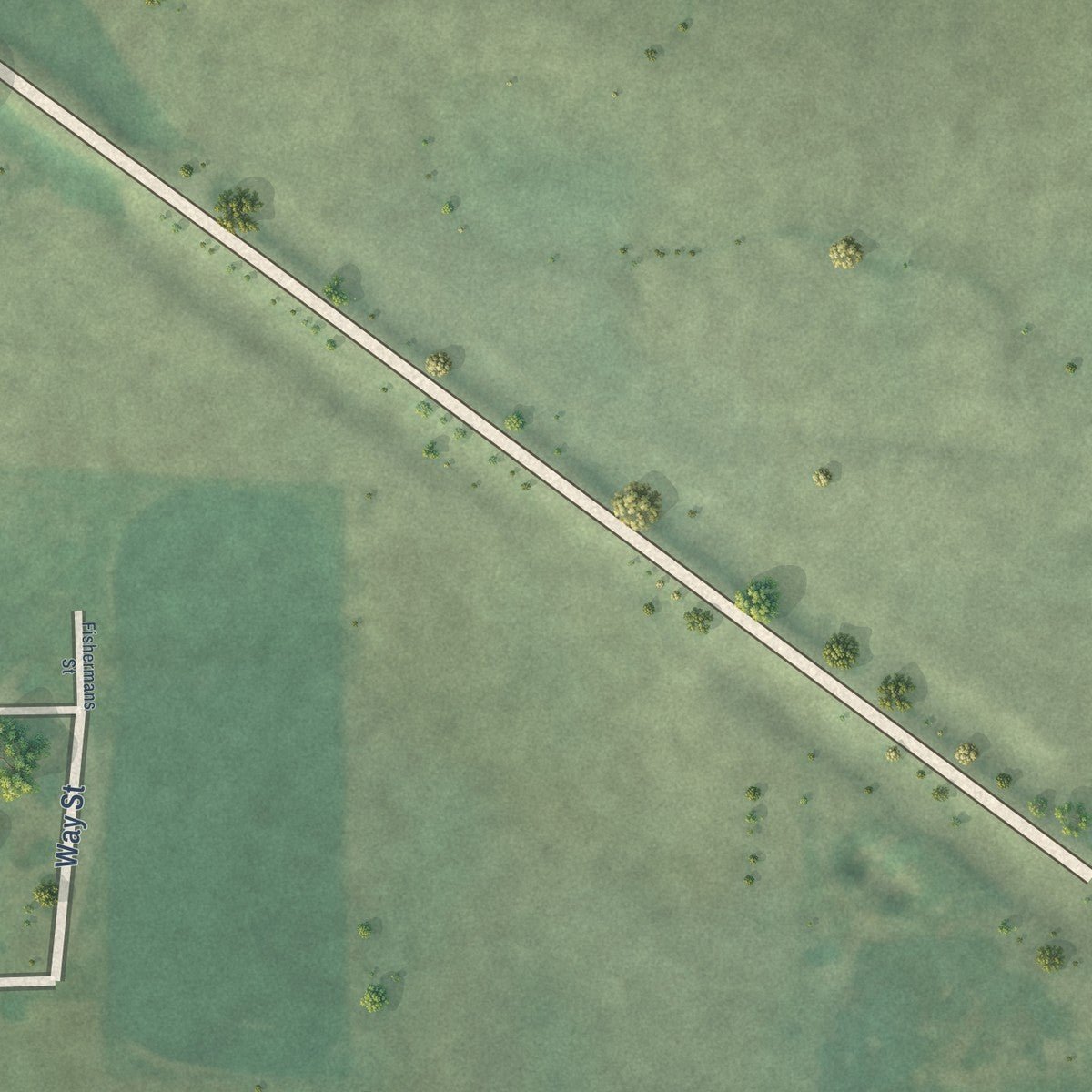 Second close-up of the map of Onaka, South Dakota print showing more streets and buildings