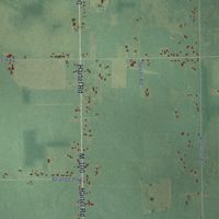 Second close-up of the map of Oneida, Michigan print showing more streets and buildings