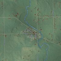 Second close-up of the map of Onondaga, Michigan print showing more streets and buildings