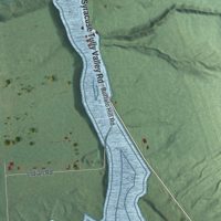 Second close-up of the map of Onondaga Nation Reservation, New York print showing more streets and buildings