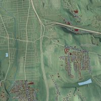 Second close-up of the map of Onondaga, New York print showing more streets and buildings