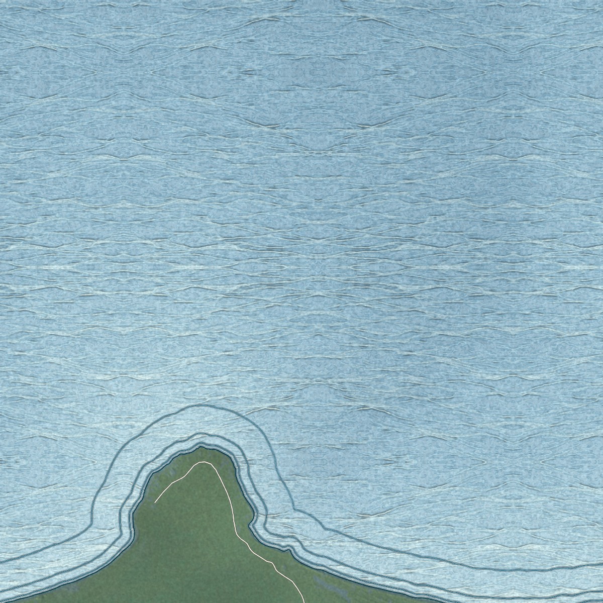 Second close-up of the map of Onota, Michigan print showing more streets and buildings