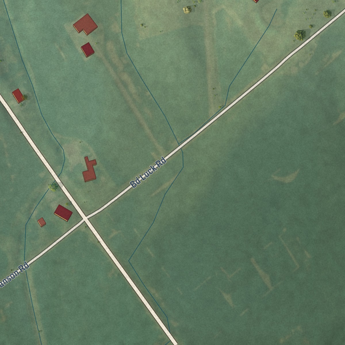 Second close-up of the map of Onton, Kentucky print showing more streets and buildings