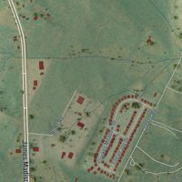 Second close-up of the map of Opal, Virginia print showing more streets and buildings
