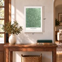 Oppenheim, New York map, 12 x 18 inch print in a white frame in an entryway