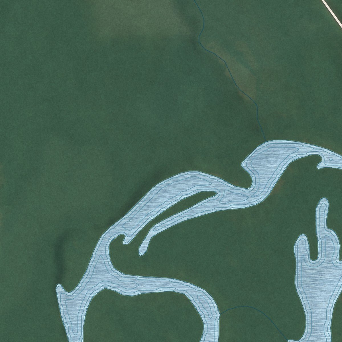Second close-up of the map of Orangeville, Ohio print showing more streets and buildings