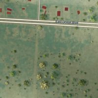 Second close-up of the map of Orason, Texas print showing more streets and buildings