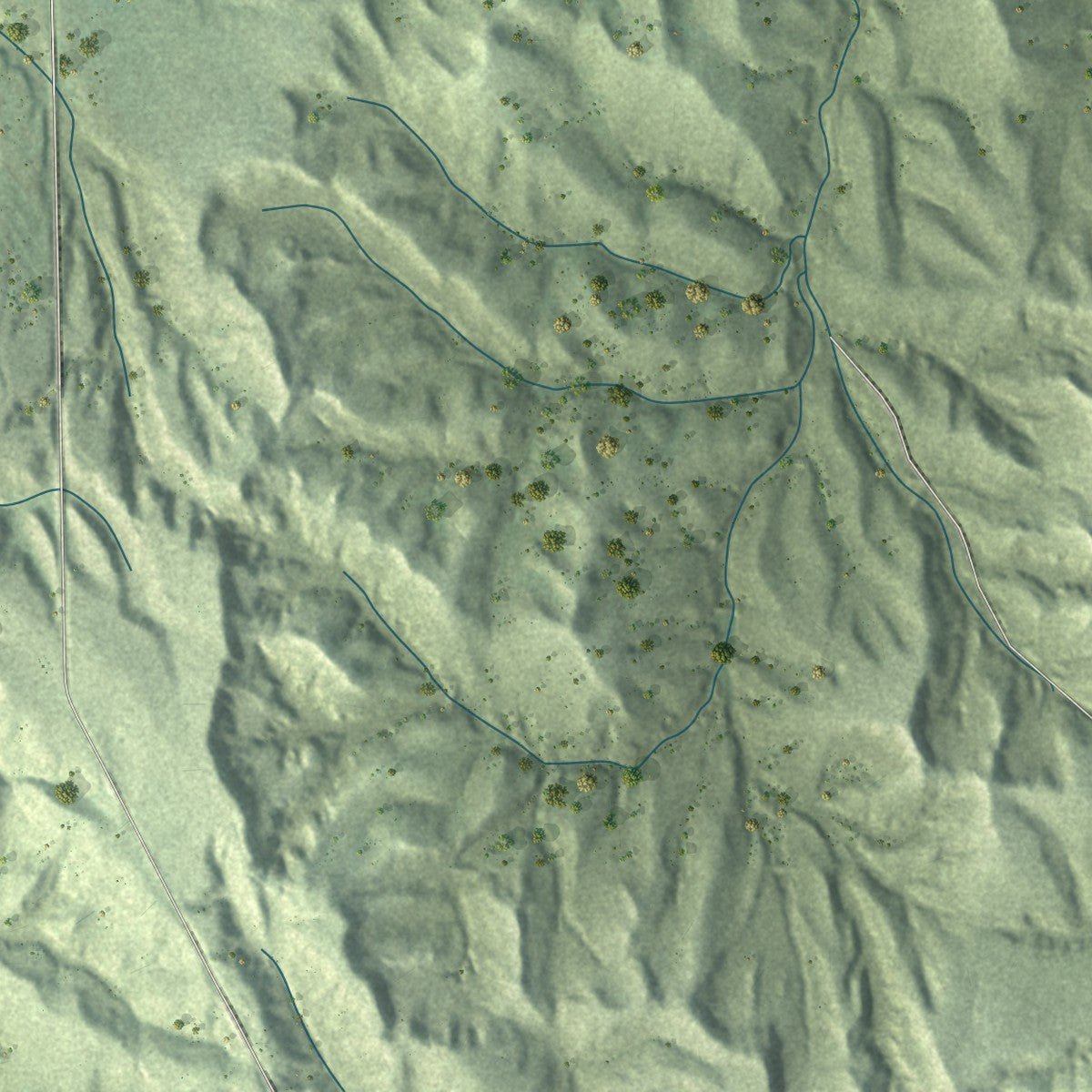 Second close-up of the map of Ord, Nebraska print showing more streets and buildings