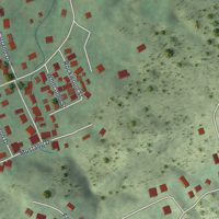 Second close-up of the map of Orebank, Tennessee print showing more streets and buildings