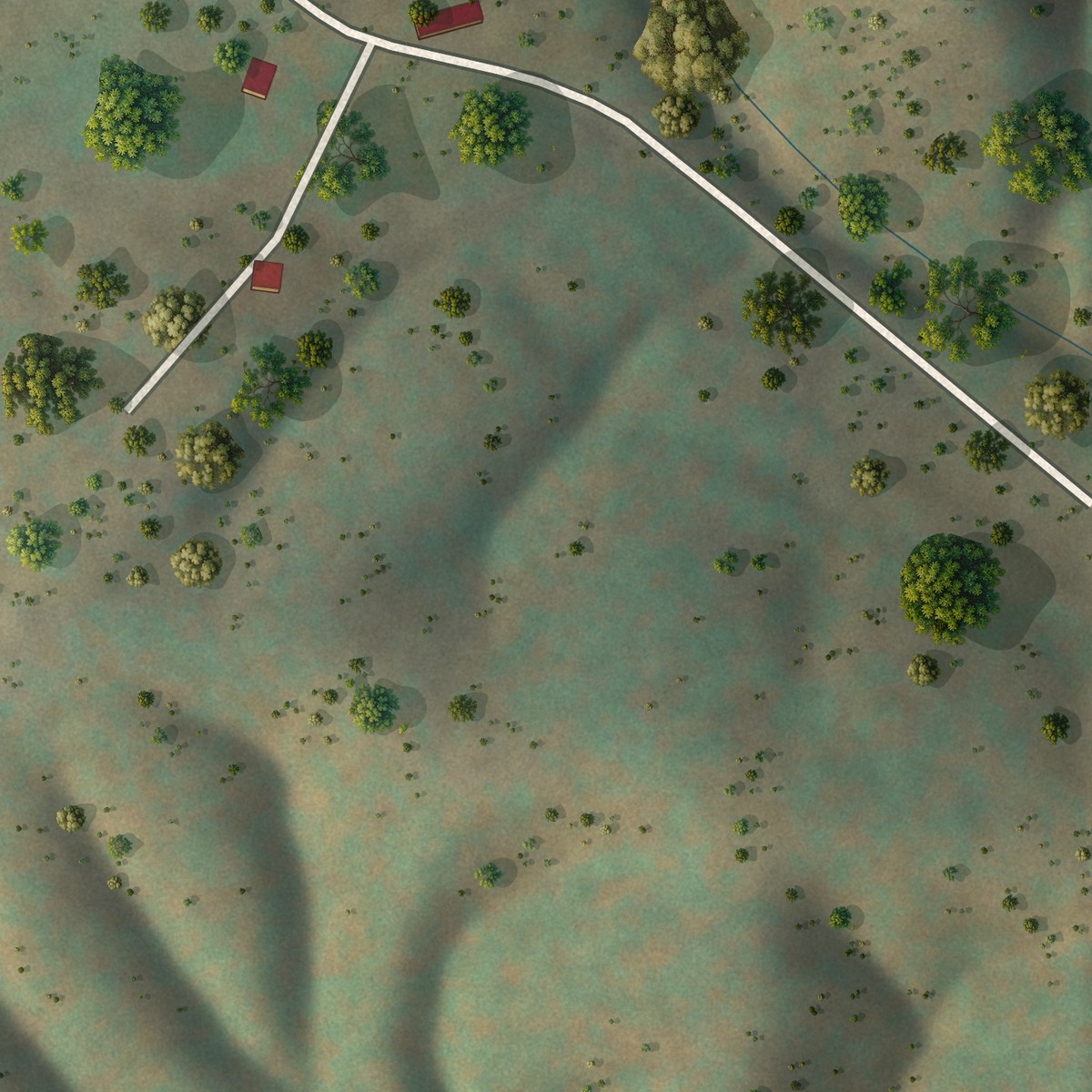 Second close-up of the map of Orkney Springs, Virginia print showing more streets and buildings