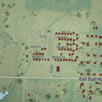 Second close-up of the map of Oronogo, Missouri print showing more streets and buildings