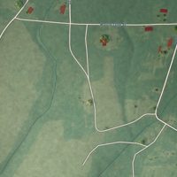Second close-up of the map of Orrville, Alabama print showing more streets and buildings
