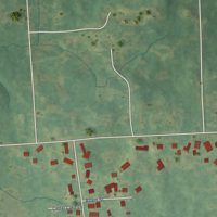 Second close-up of the map of Ortonville, Michigan print showing more streets and buildings