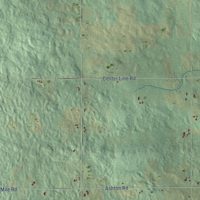 Second close-up of the map of Osceola, Osceola County, Michigan print showing more streets and buildings