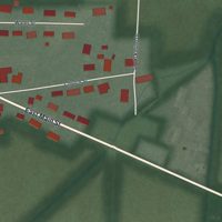 Second close-up of the map of Osgood, Ohio print showing more streets and buildings