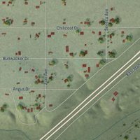 Second close-up of the map of Osino, Nevada print showing more streets and buildings