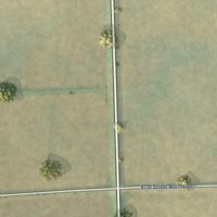 Second close-up of the map of Osnabrock, North Dakota print showing more streets and buildings
