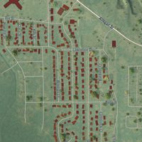 Second close-up of the map of Otsego, Michigan print showing more streets and buildings