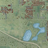 Second close-up of the map of Otsego, Minnesota print showing more streets and buildings