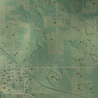 Second close-up of the map of Otsego, Wisconsin print showing more streets and buildings