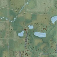 Second close-up of the map of Ottawa, Wisconsin print showing more streets and buildings
