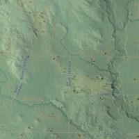 Second close-up of the map of Otto, Michigan print showing more streets and buildings