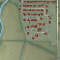 Second close-up of the map of Ottoville, Ohio print showing more streets and buildings