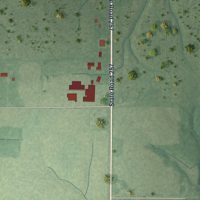 Second close-up of the map of Otwell, Indiana print showing more streets and buildings