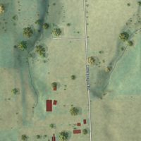 Second close-up of the map of Oval, Pennsylvania print showing more streets and buildings