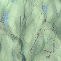 Second close-up of the map of Oxford, New York print showing more streets and buildings