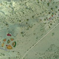 Second close-up of the map of Paa-Ko, New Mexico print showing more streets and buildings
