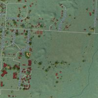 Second close-up of the map of Pablo, Montana print showing more streets and buildings