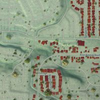 Second close-up of the map of Pacheco, California print showing more streets and buildings