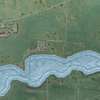 Second close-up of the map of Pacific, Wisconsin print showing more streets and buildings