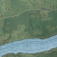 Second close-up of the map of Packwaukee, Wisconsin print showing more streets and buildings