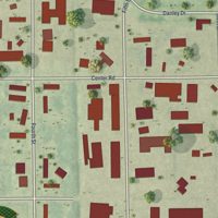 Second close-up of the map of Page Park, Florida print showing more streets and buildings