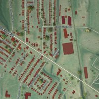 Second close-up of the map of Pagedale, Missouri print showing more streets and buildings