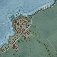Second close-up of the map of Paia, Hawaii print showing more streets and buildings