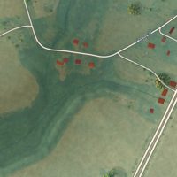 Second close-up of the map of Painter, Virginia print showing more streets and buildings