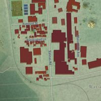Second close-up of the map of Pajaro, California print showing more streets and buildings