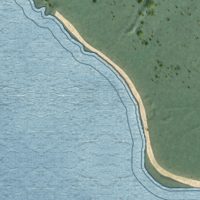 Second close-up of the map of Pakala Village, Hawaii print showing more streets and buildings