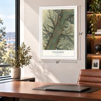 Palisades, Washington map, 18 x 24 inch print in a white frame in a home office