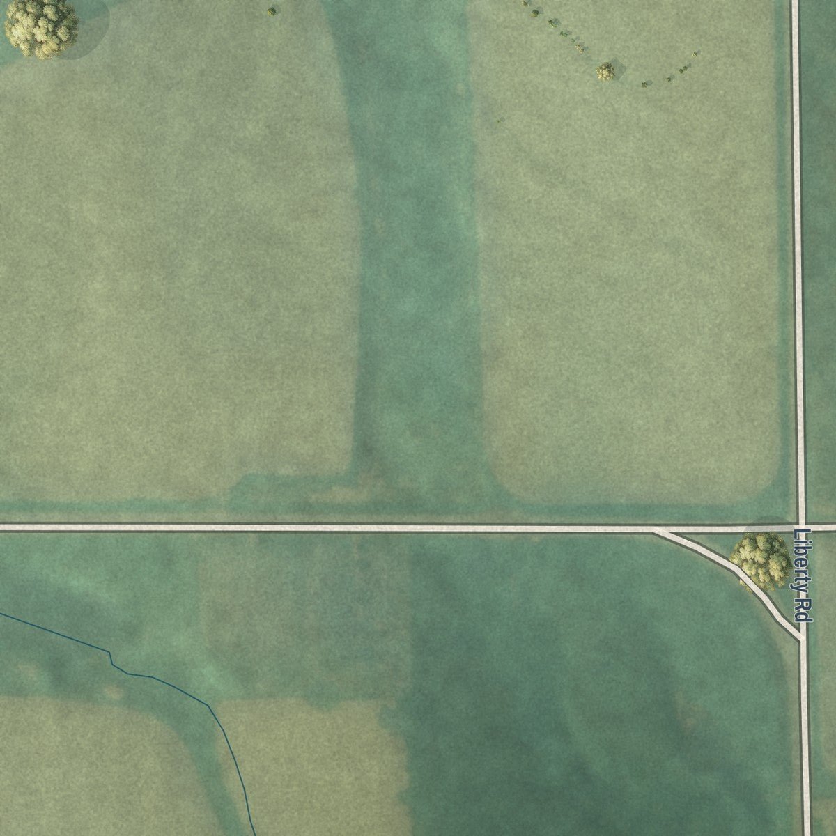 Second close-up of the map of Palmer, Kansas print showing more streets and buildings
