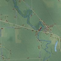 Second close-up of the map of Palmyra, Michigan print showing more streets and buildings