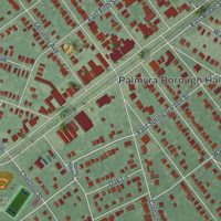 Second close-up of the map of Palmyra, New Jersey print showing more streets and buildings