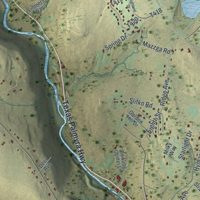 Second close-up of the map of Palmyra, Wayne County, Pennsylvania print showing more streets and buildings