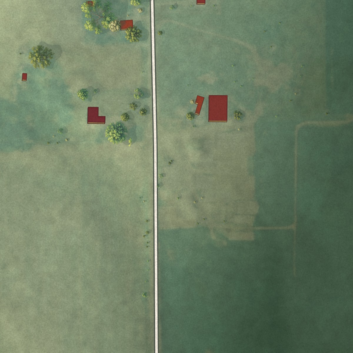 Second close-up of the map of Palo, Michigan print showing more streets and buildings