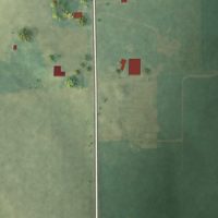 Second close-up of the map of Palo, Michigan print showing more streets and buildings