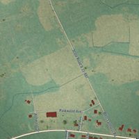 Second close-up of the map of Pamplico, South Carolina print showing more streets and buildings